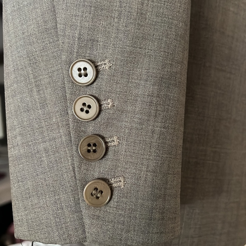 Theory Wool Blazer: 2-Button Structured Shoulders… - image 2